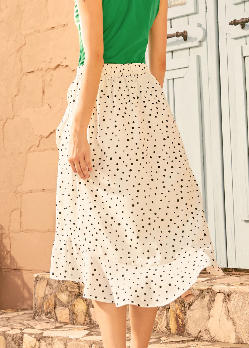 lilia-Flounce & Fancy Hi-Low Skirt
